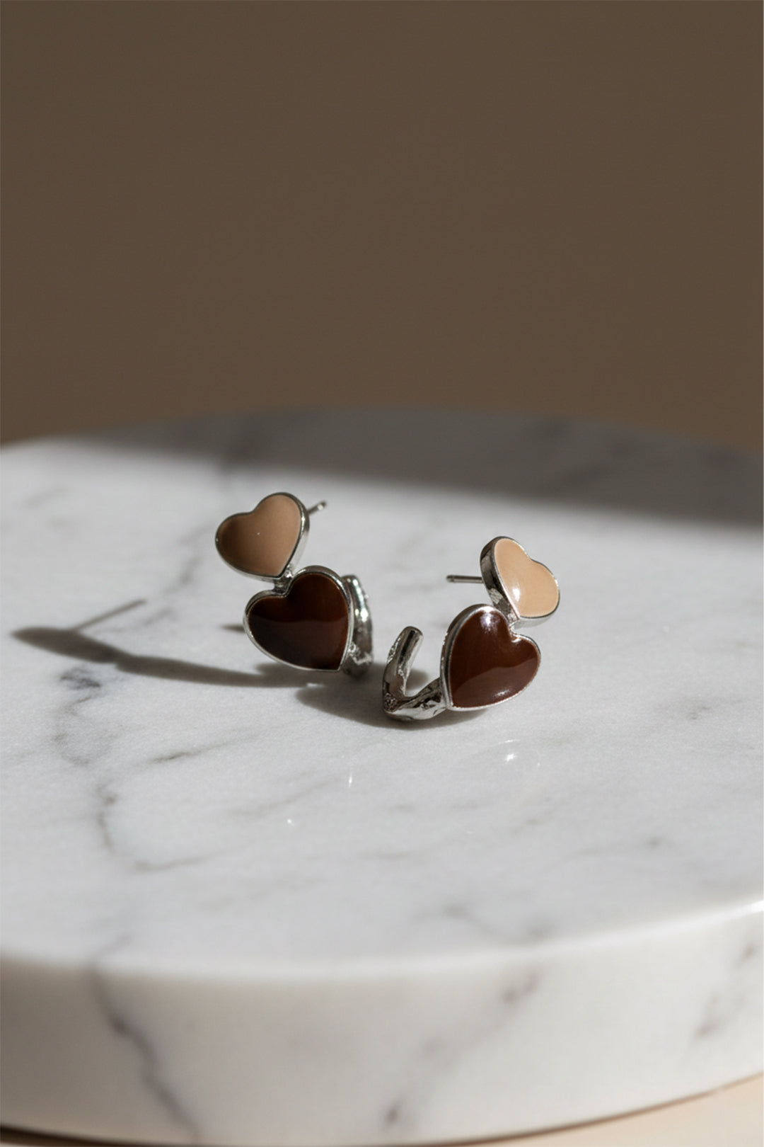 Ombré Heart Hoops