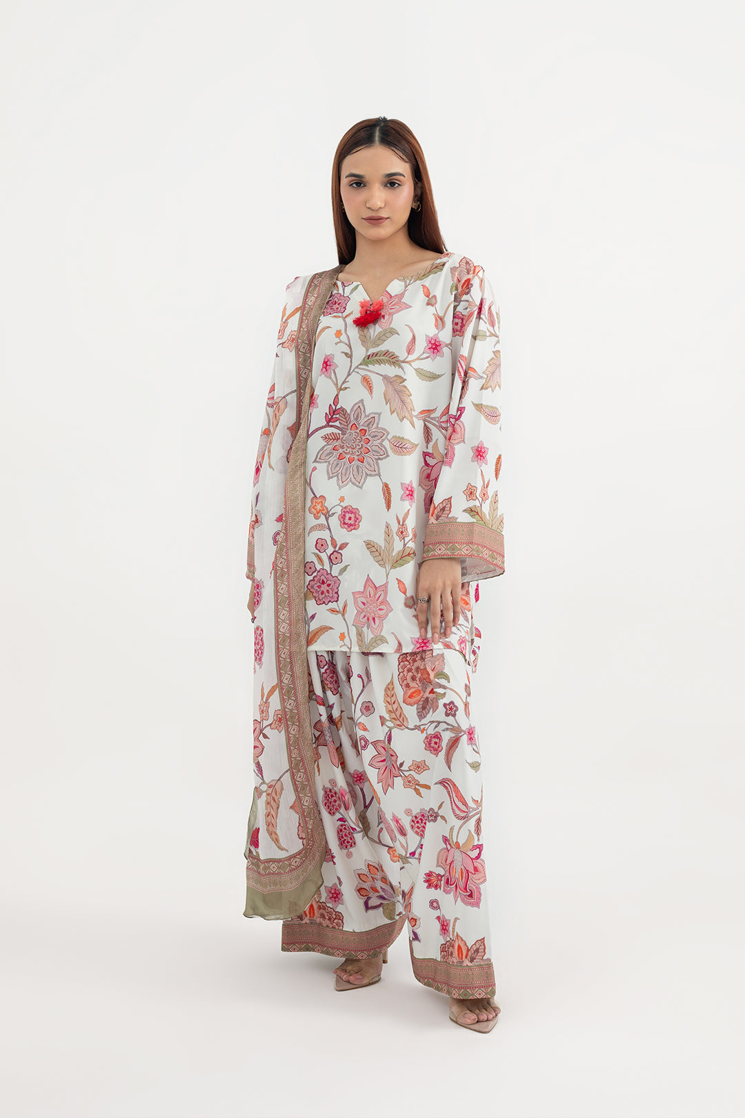 Vintage Garden Print 3-Piece Suit