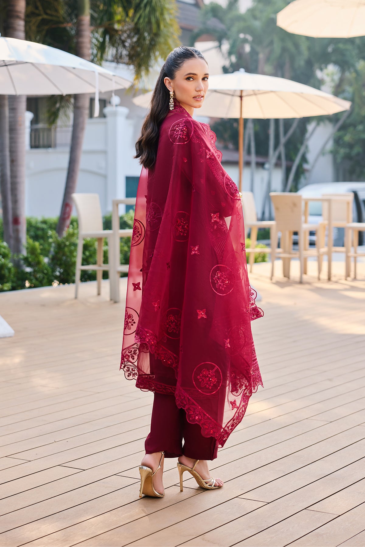 Garnet Lattice 3-Piece Suit