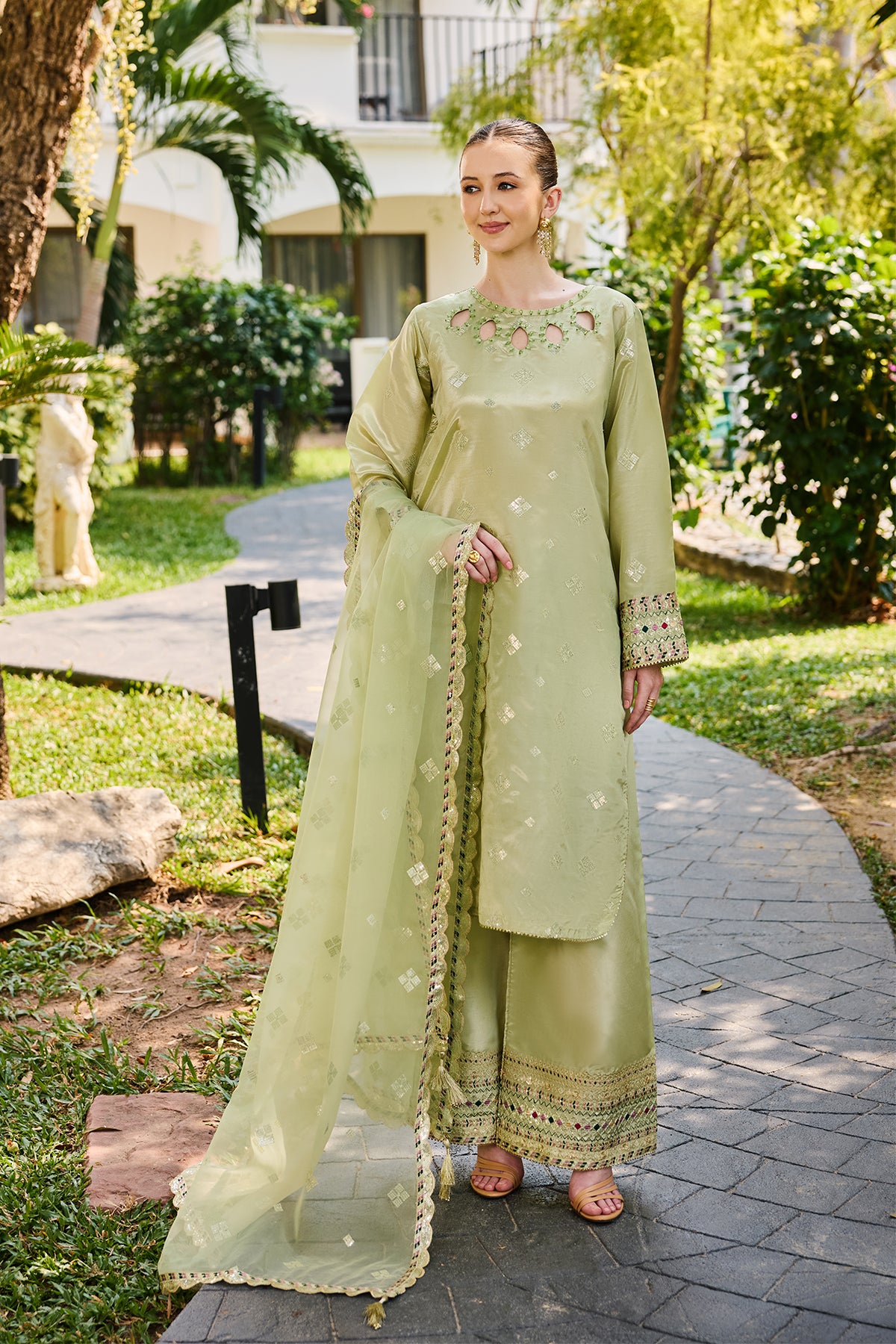 Olive Blossom 3-Piece Suit