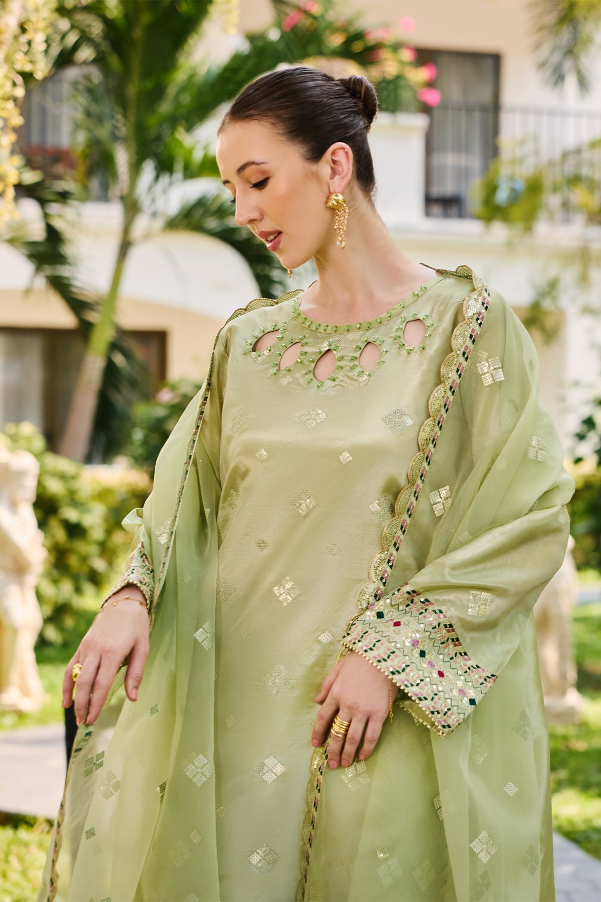 Olive Blossom 3-Piece Suit