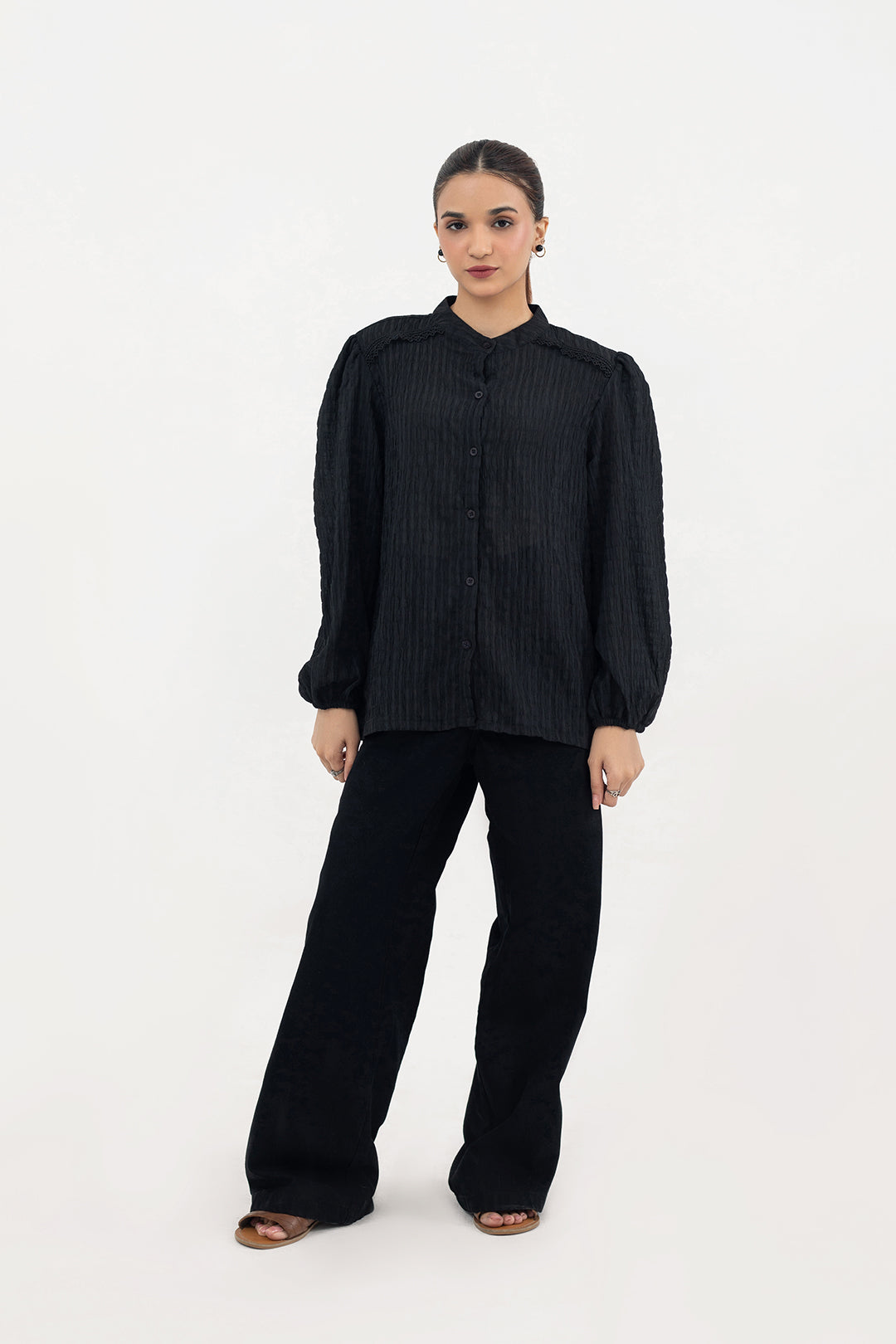 shop Black Canvas Shirt for women online