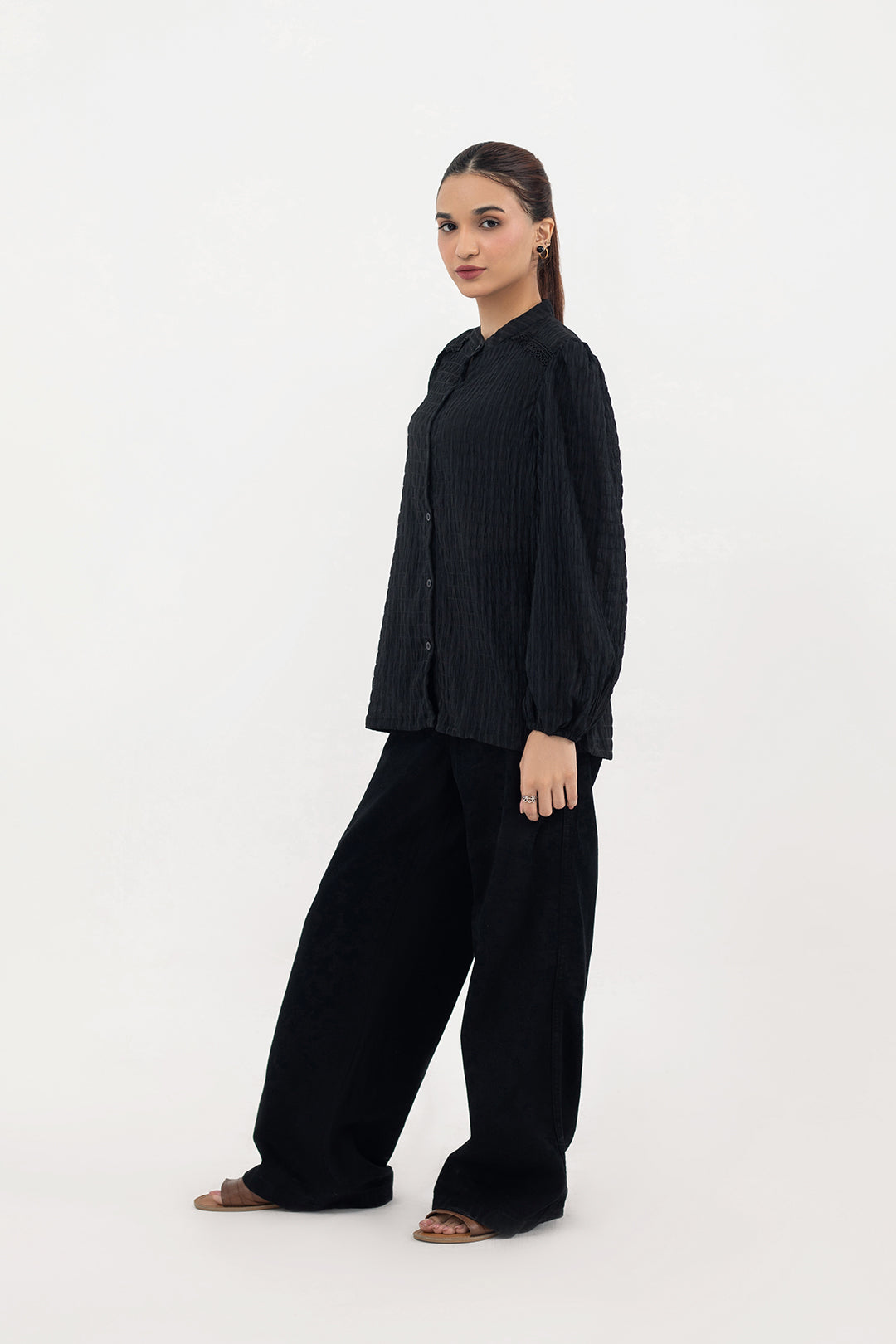 shop Black Canvas Shirt for women online