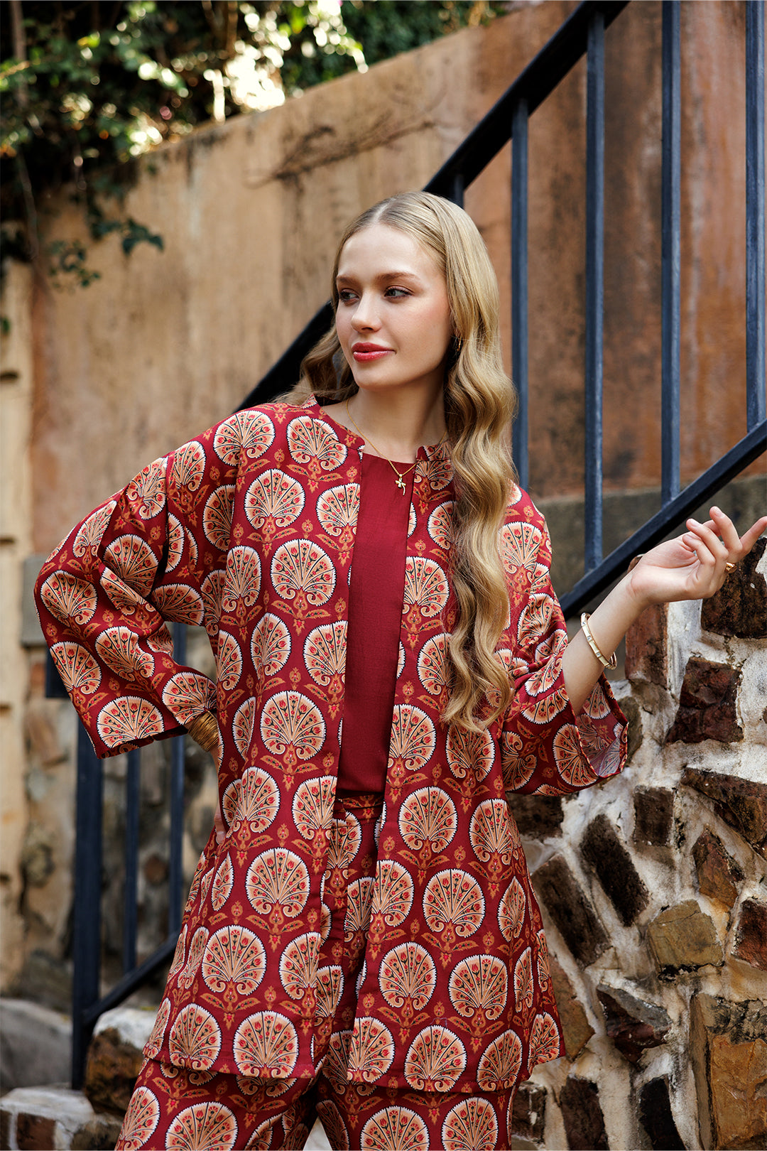 Painted Peacock Shrug Set