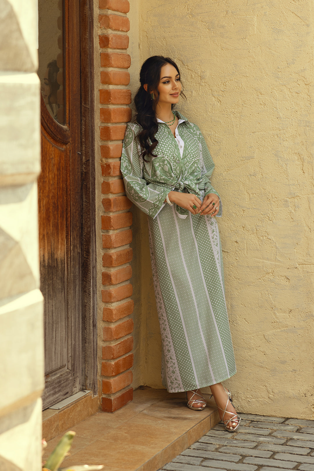 Verde Vortex Skirt Set