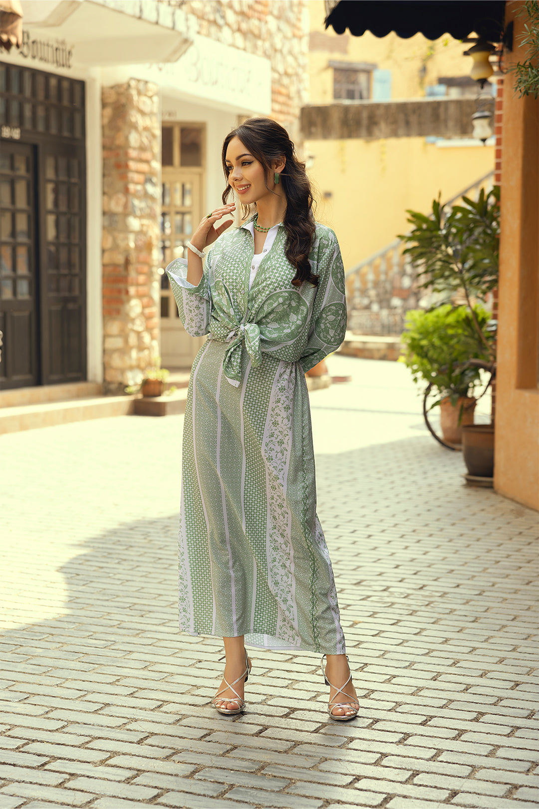 Verde Vortex Skirt Set